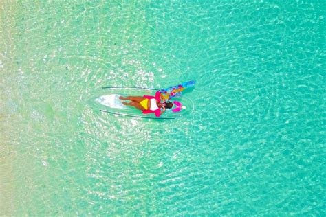 clear kayak drone photoshoot|looking glass turks and caicos.